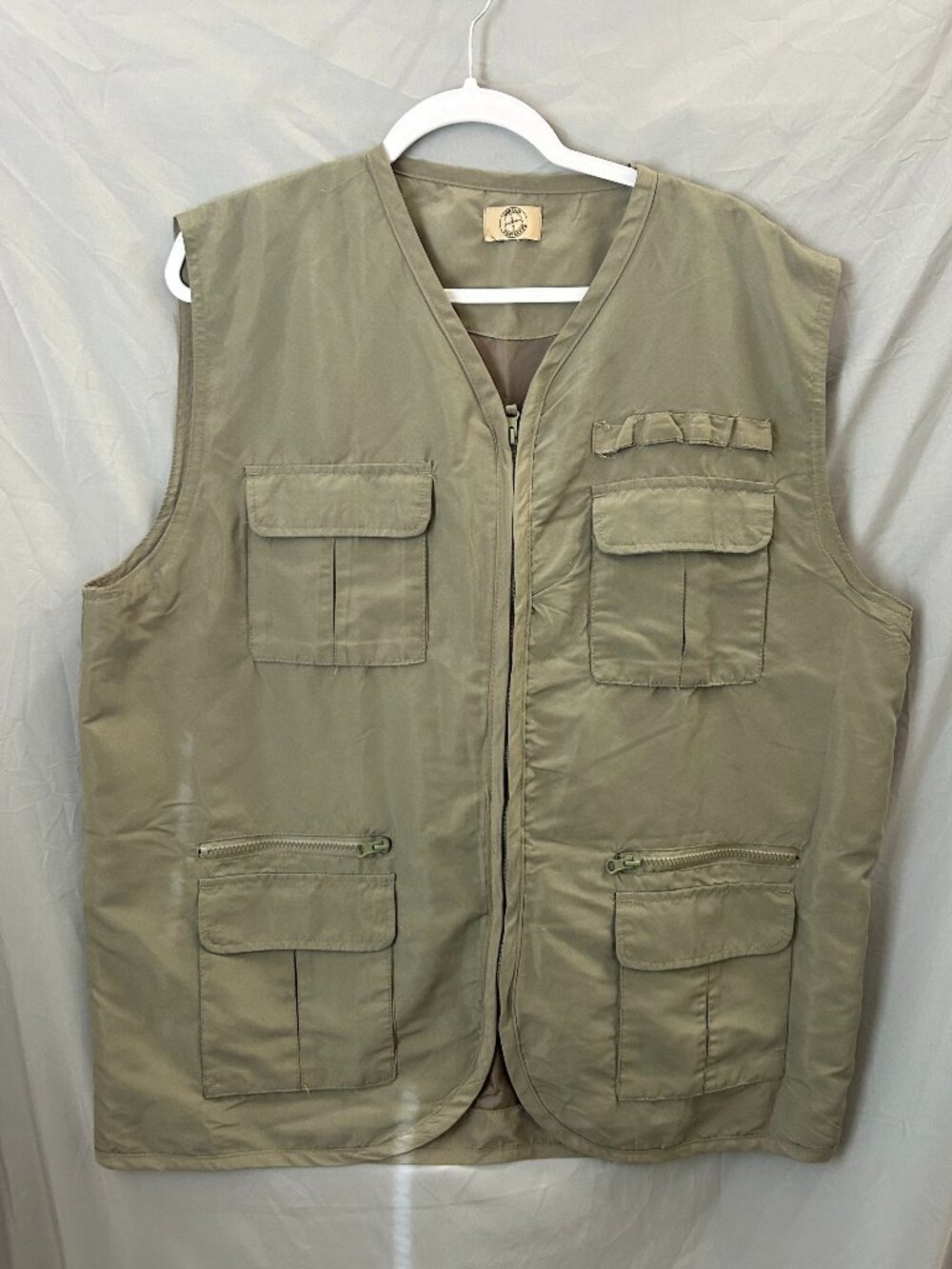 HABAND Travelers Casual Joe Lined Olive Camera Hiker Fishing Hunting Vest XL